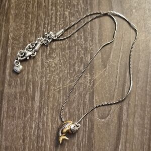 Brighton Gold and Silver Fish Pendant Necklace